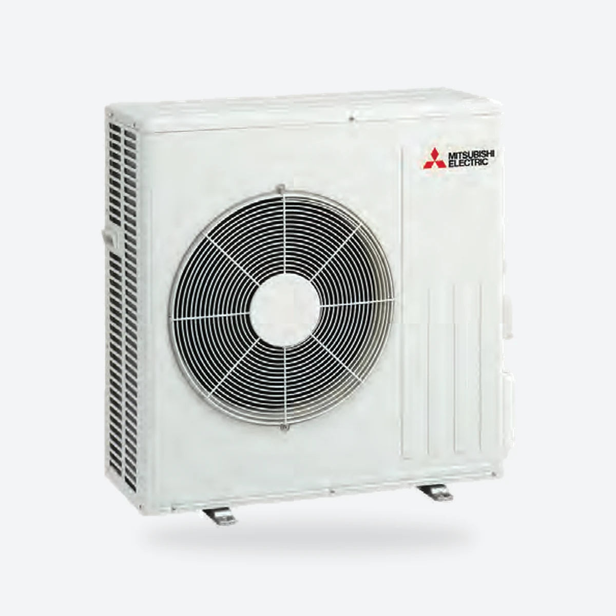 Mitsubishi Electric MUZ-AP outdoor unit in white, front angled view