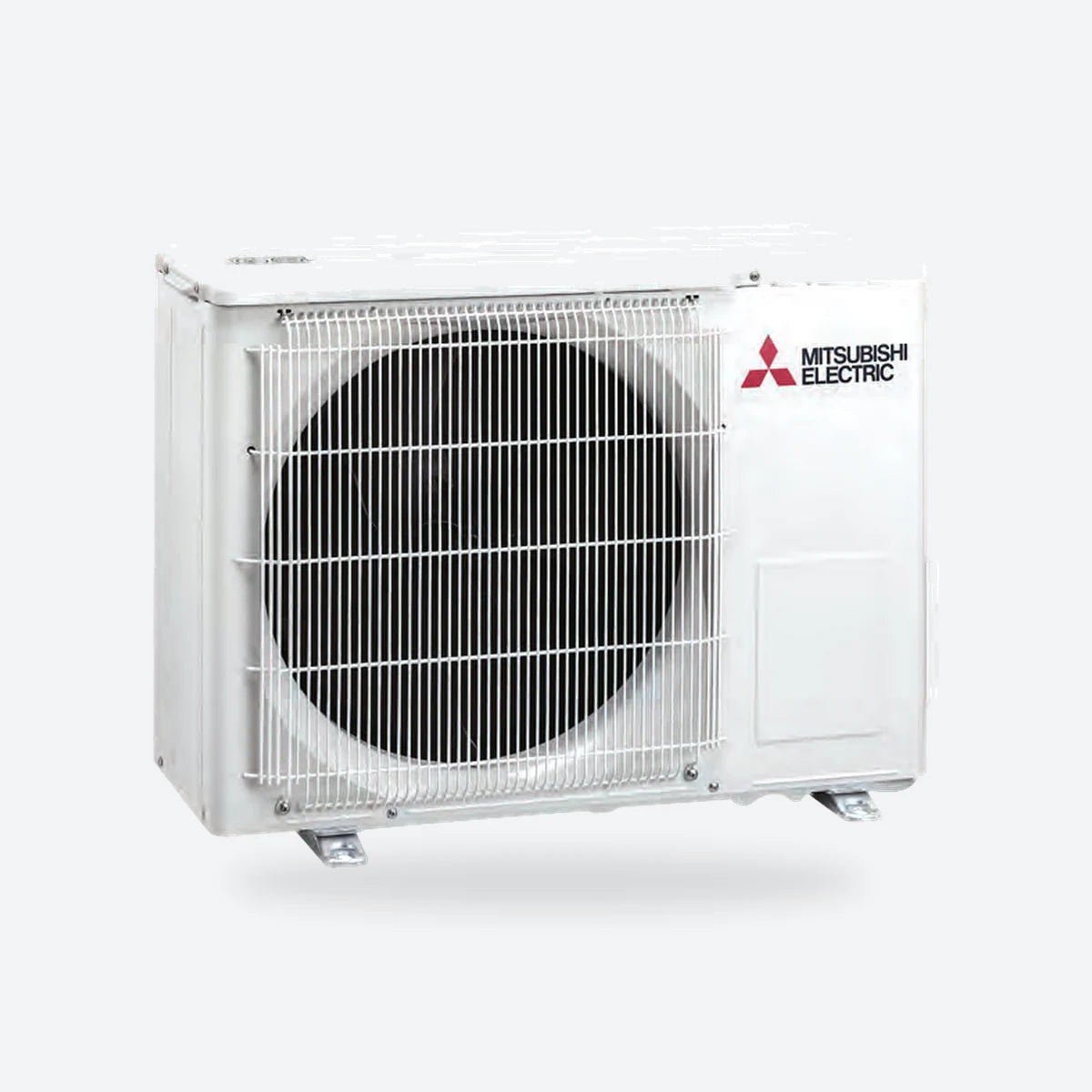 Mitsubishi Electric MUZ-HR outdoor unit in white, front angled view