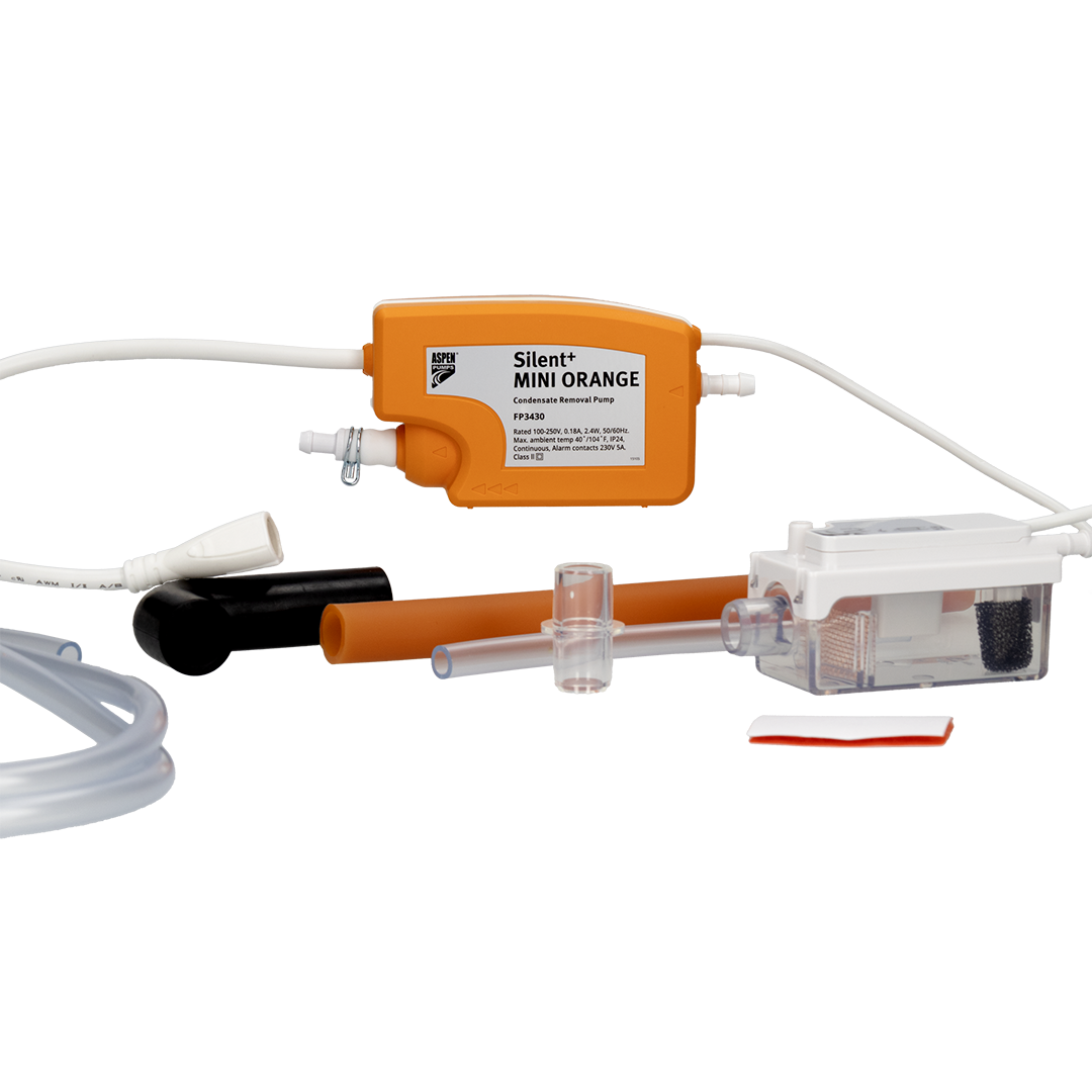 Aspen Silent+ Mini Orange FP3430 kit contents