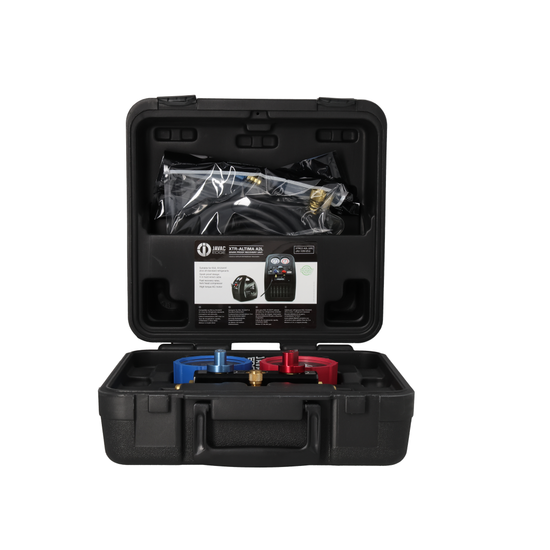 JAVAC EDGE JAV-1216 manifold kit with Safe Seal hoses, box contents