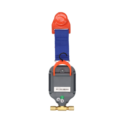 JAVAC VG64 digital vacuum gauge, rear with magnetic strap
