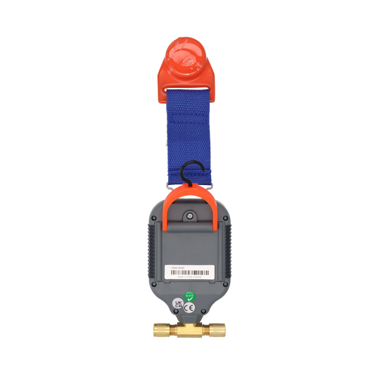 JAVAC VG64 digital vacuum gauge, rear with magnetic strap