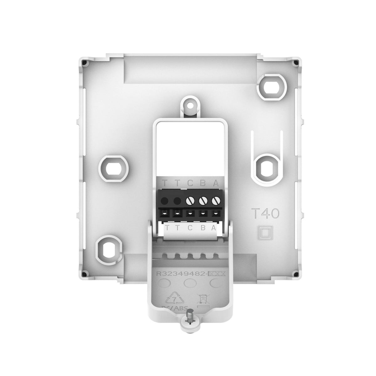 Honeywell Home DT4 wall plate with wiring terminals
