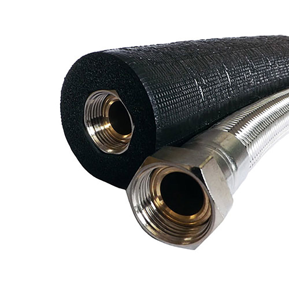 DiversiTech flexible ASHP hose with insulation and 1 inch BSP female fitting