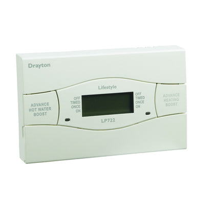 Drayton LP722 7 day 2 channel programmer, front view