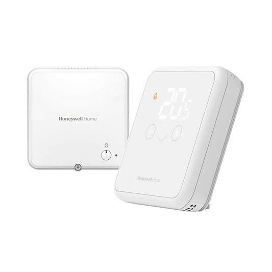 Honeywell Home DT4R wireless thermostat with receiver box