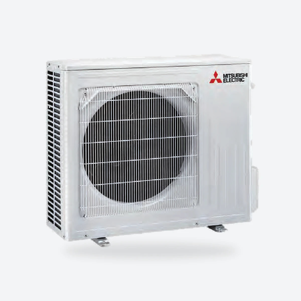Mitsubishi Electric MUZ-AP outdoor unit in white, front angled view