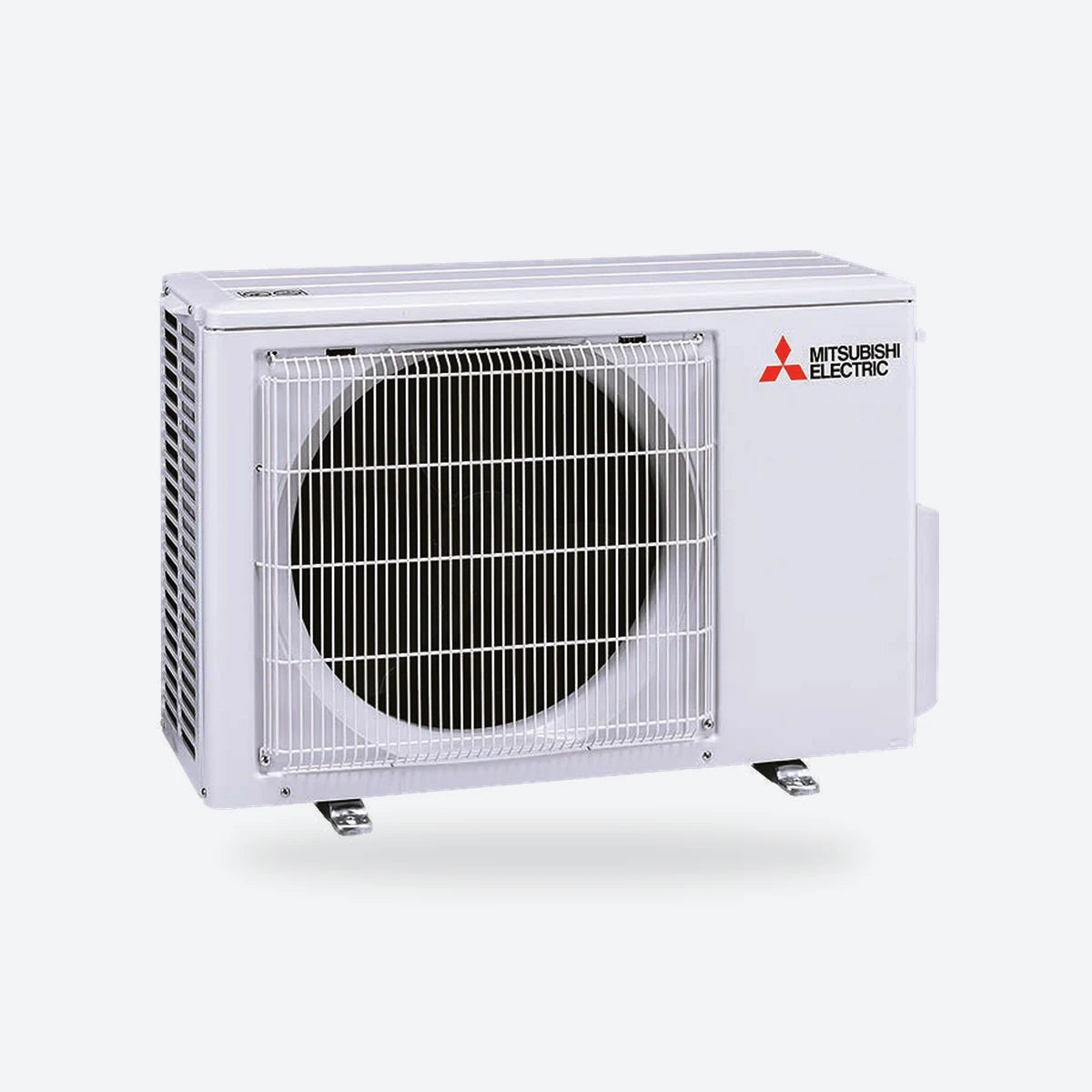 Mitsubishi Electric MUZ-AY outdoor unit in white, front angled view