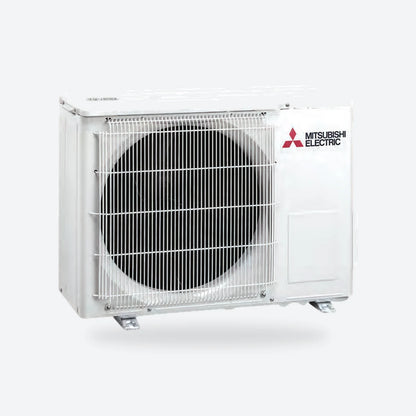 Mitsubishi Electric MUZ-HR outdoor unit in white, front angled view