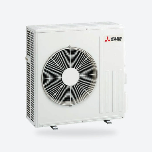 Mitsubishi Electric MUZ-LN outdoor unit in white, front angled view