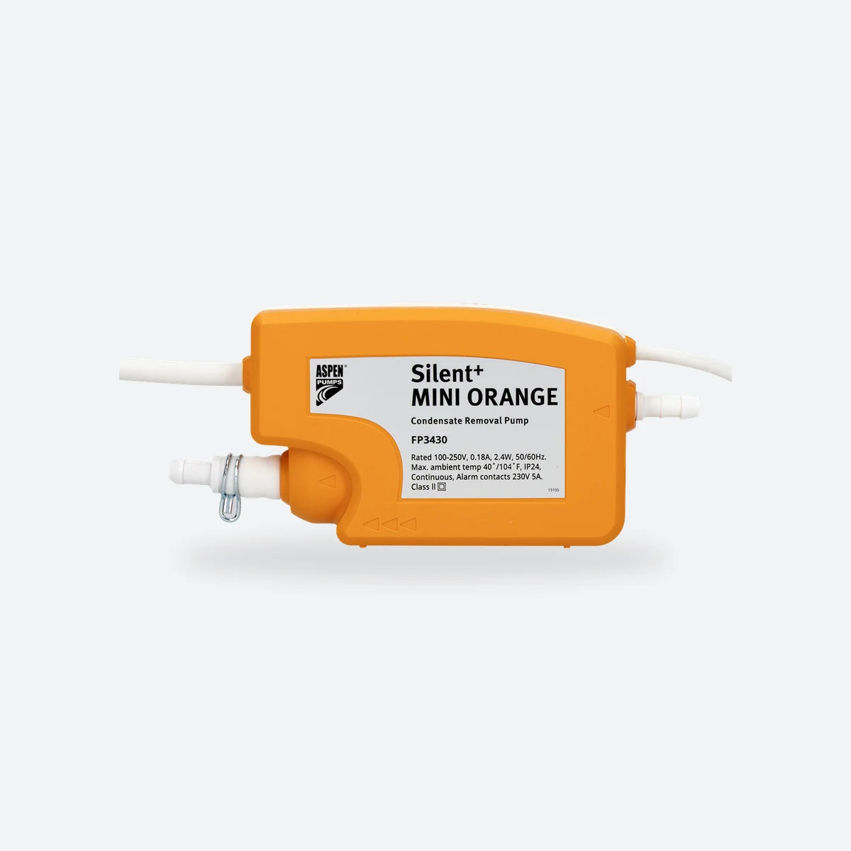 Aspen Silent+ Mini Orange Gen 5 FP3430 condensate pump, front view