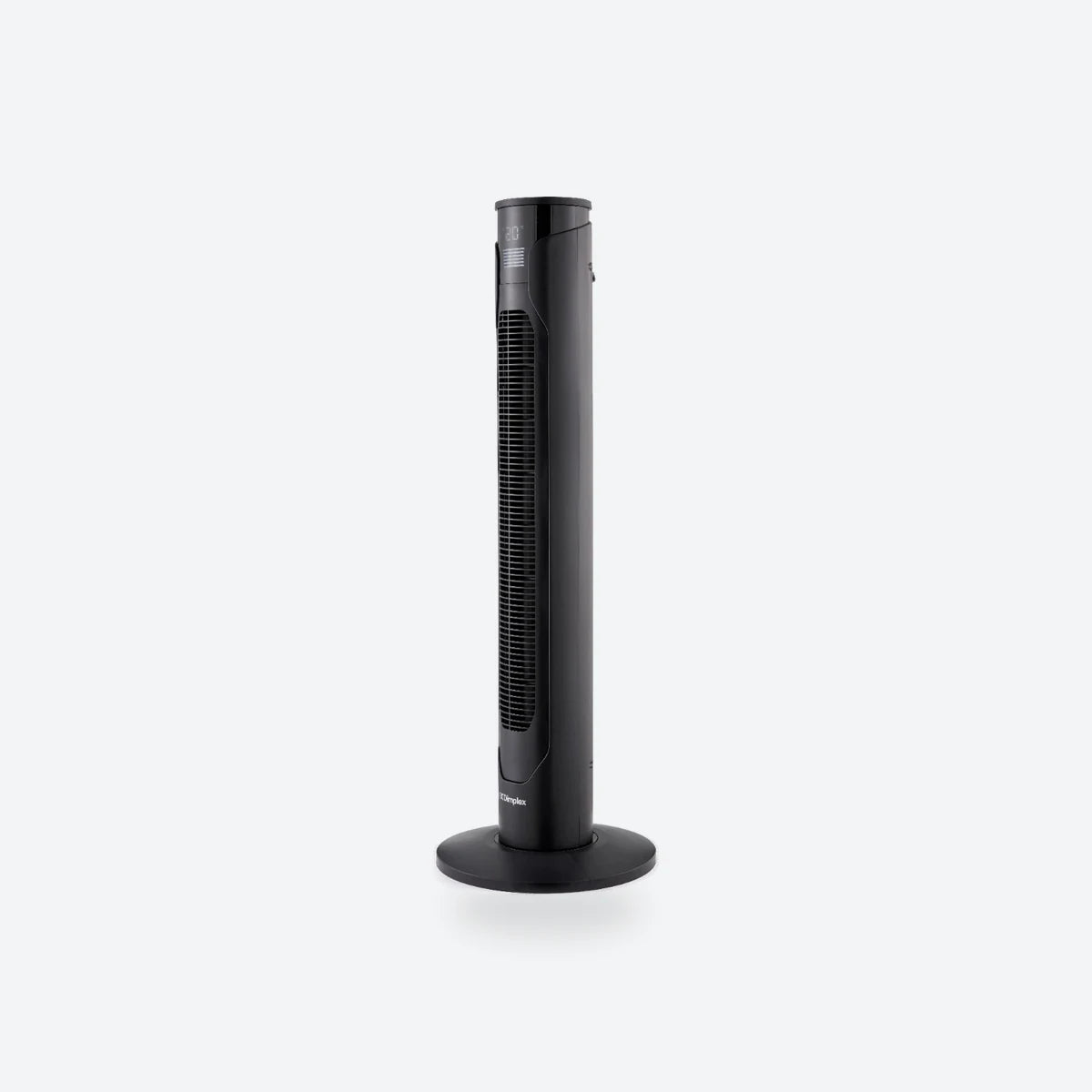 Dimplex EasyBreeze tower fan in anthracite, seen from the left