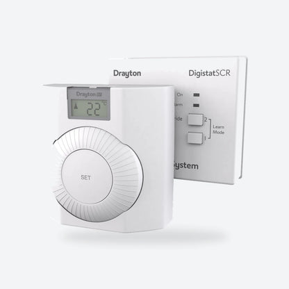 Drayton Digistat+ RF wireless room thermostat with the Digistat SCR receiver
