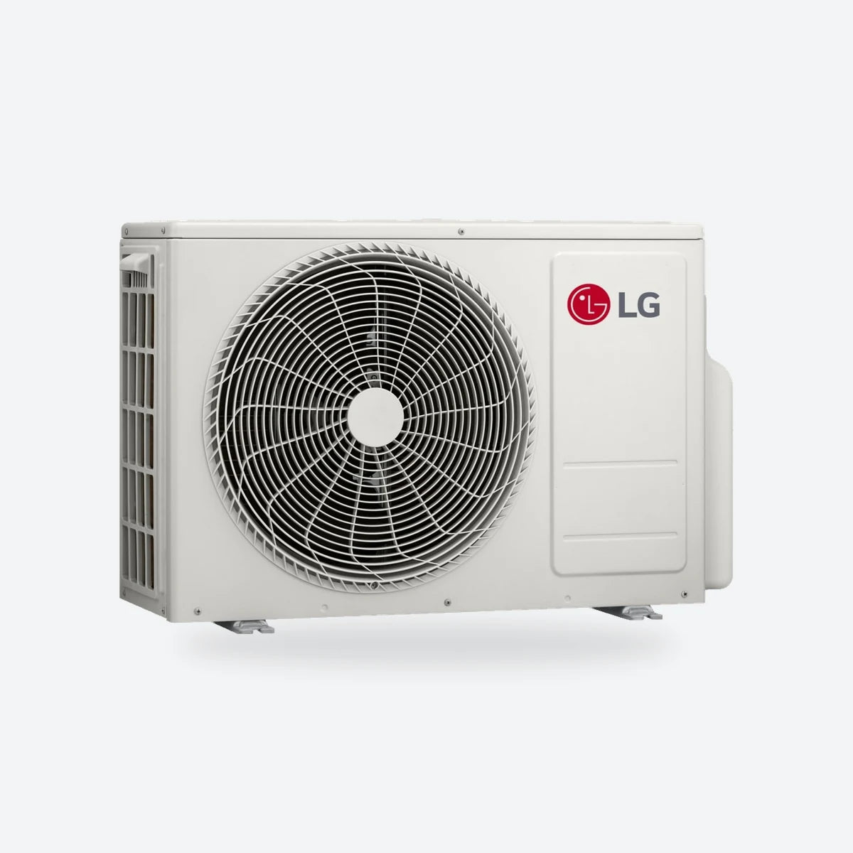 LG Multi F 5-room multi-split outdoor unit MU5R30 on a light grey square.