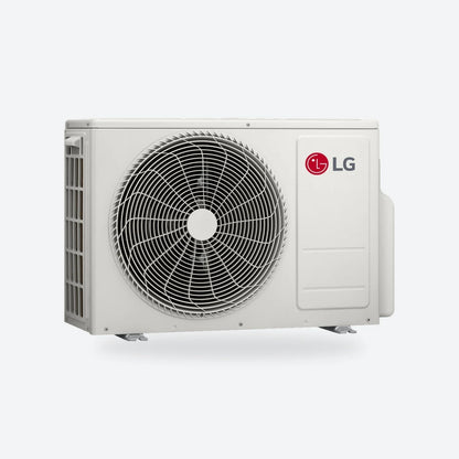 LG Multi F 5-room multi-split outdoor unit MU5R30 on a light grey square.
