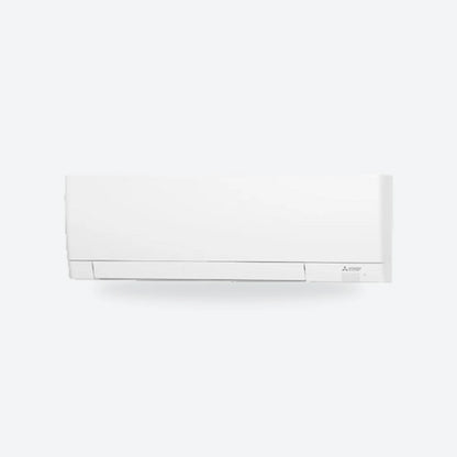 Mitsubishi Electric MSZ-AY compact wall-mounted air conditioning indoor unit in white, seen from the front.