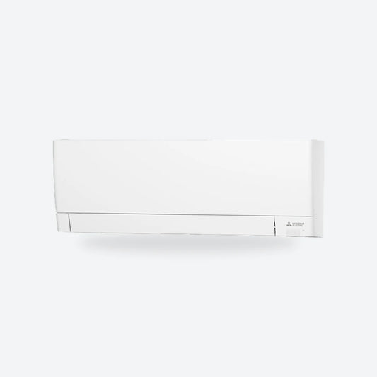 Mitsubishi Electric MSZ-AY wall-mounted air conditioning indoor unit in white, seen from the front.