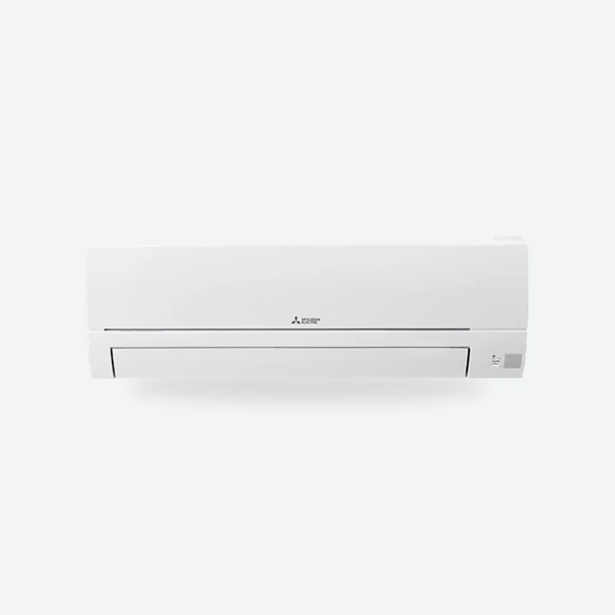 Mitsubishi Electric MSZ-HR wall-mounted air conditioning indoor unit in white, seen from the front.