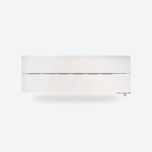 Mitsubishi Electric MSZ-LN wall-mounted air conditioning indoor unit in white, seen from the front.
