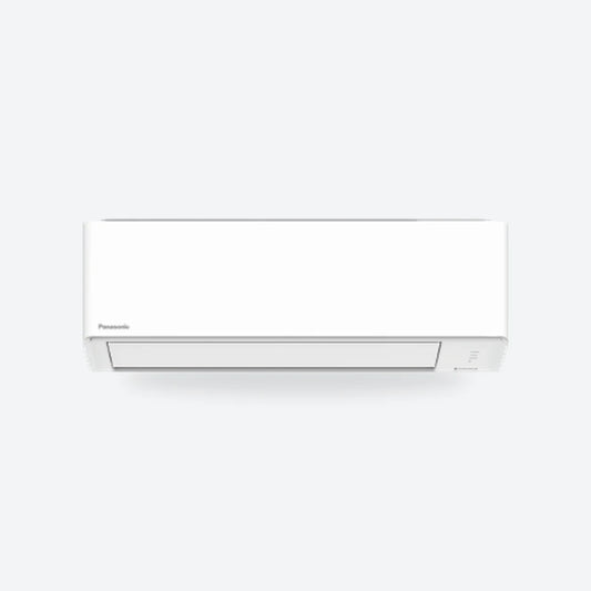 Panasonic TZ compact wall-mounted air conditioning indoor unit in white, seen from the front.