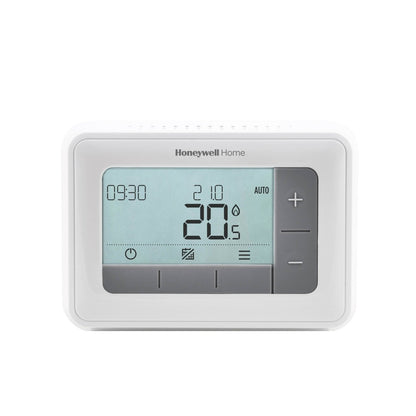 Honeywell Home T4 wired programmable thermostat, front view